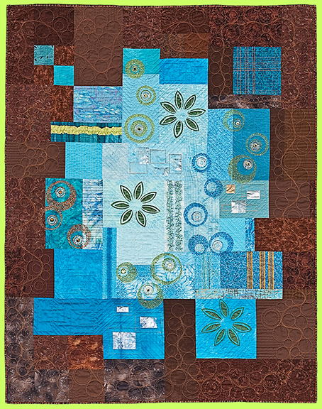 Art Quilt WAIT-A-MINUTE by Melody Crust