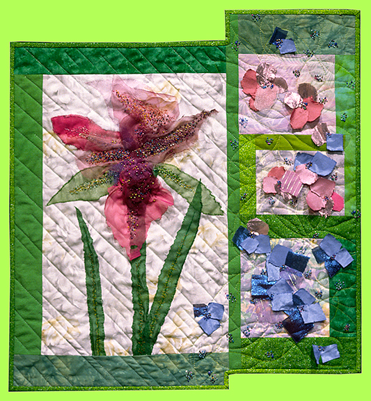 Art Quilt GARDEN PARTY by Melody Crust