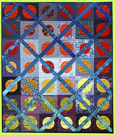 Art quilt JACKS by Melody Crust