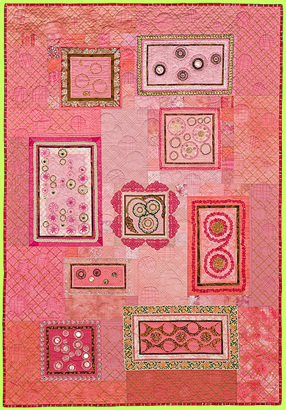 Art quilt QUEEN'S COURT by Melody Crust