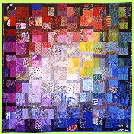 Art quilt SAFFRON by Melody Crust